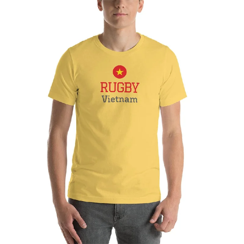 Camping hiking gear packs-Vietnam Rugby Cotton T-shirt