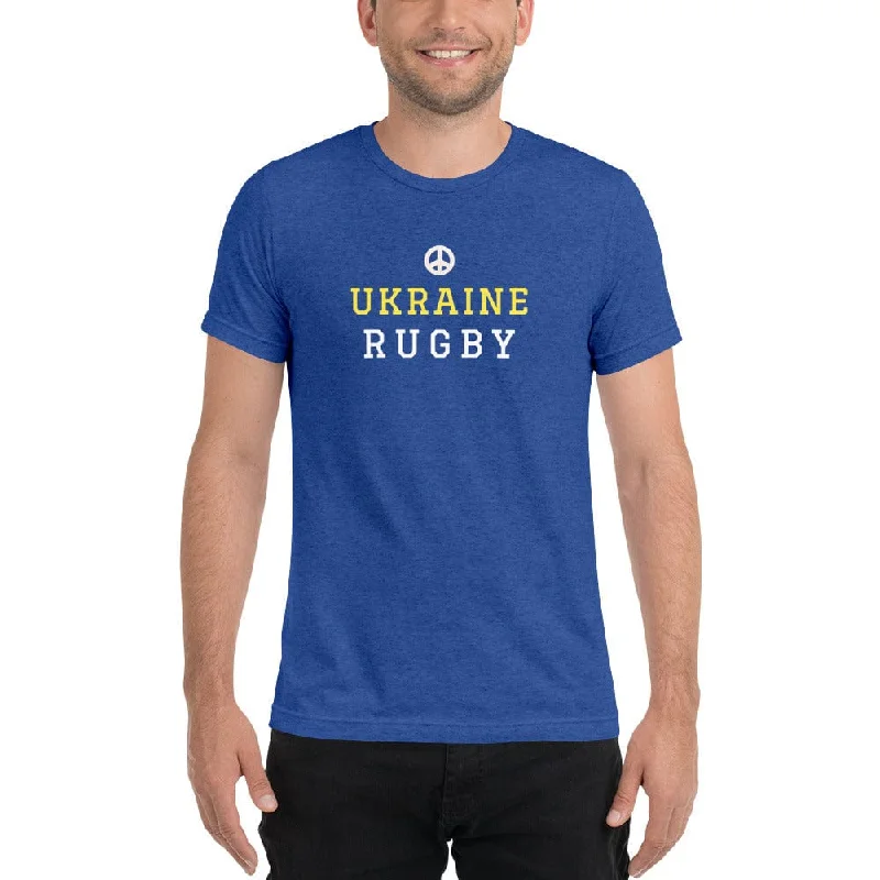 Camping hiking nature spark-Ukraine Rugby Blue Peace t-shirt