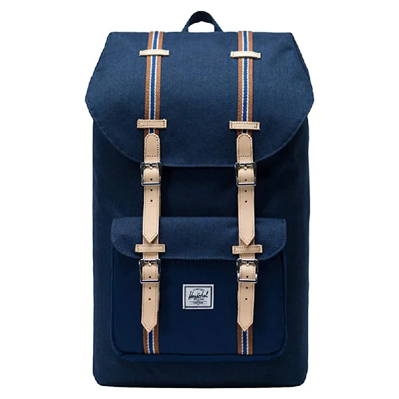 Camping hiking nature calm-Herschel Unisex Medieval Blue Crosshatch/Medieval Blue One Size Backpack - 10014-02527