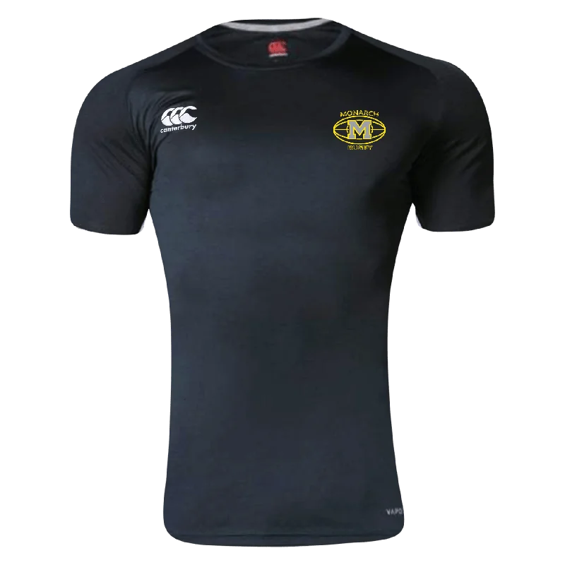 Camping hiking nature thrill-Monarch Rugby Canterbury Team Black Dry Rugby  T-Shirt