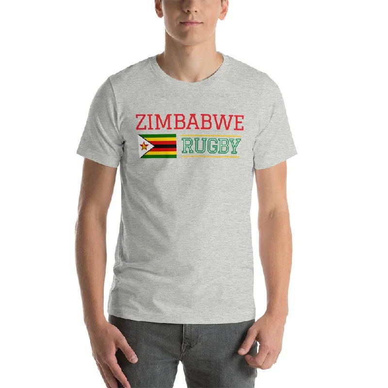 Camping hiking trail fitness-Zimbabwe Rugby Cotton T-Shirt