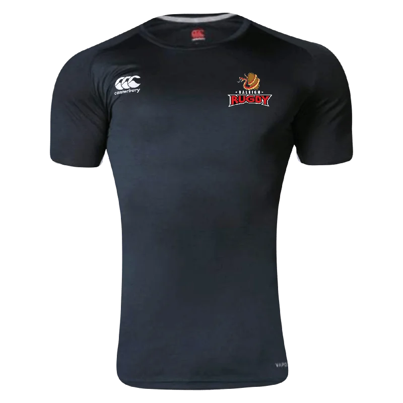 Camping hiking gear stars-Raleigh Rugby Club Canterbury Black Core Vapodri Superlight Rugby T-Shirt