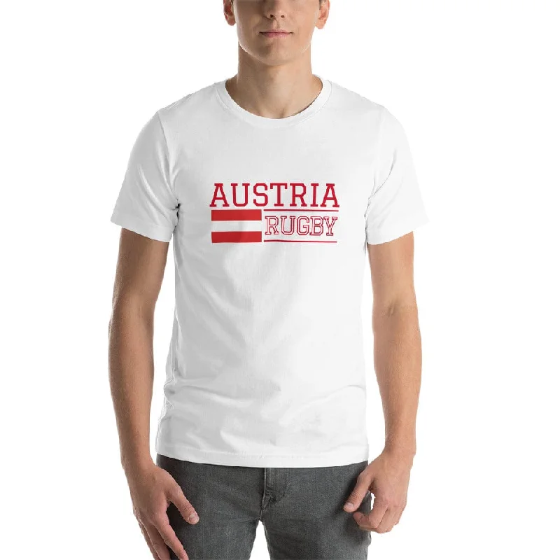 Camping hiking scenic campsites-Austria Rugby Cotton T-shirt