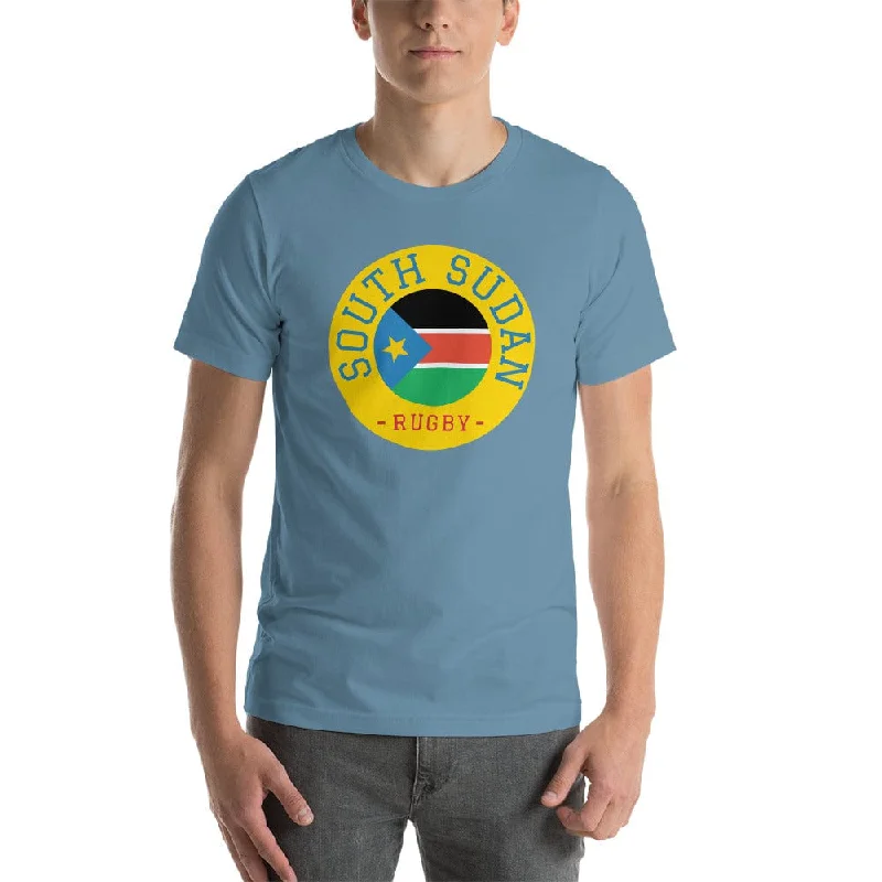 Camping hiking lightweight solutions-South Sudan Rugby Cotton T-Shirt