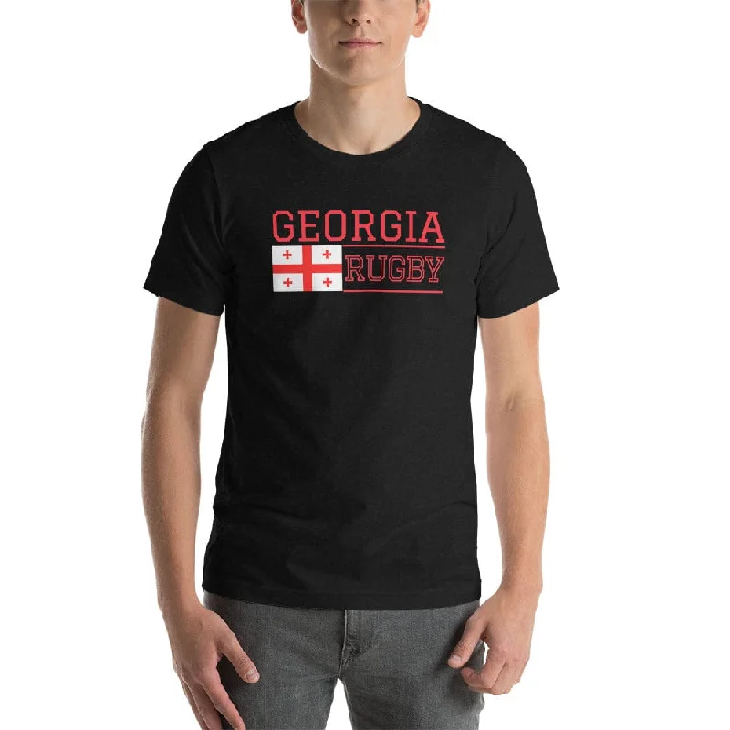 Camping hiking outdoor skills-Georgia Rugby Cotton T-Shirt