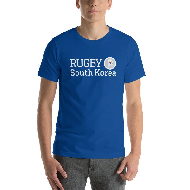 Camping hiking trail peaks-South Korea Rugby Cotton T-Shirt