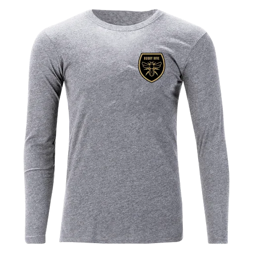 Camping hiking nature vibe-Rugby Hive Grey LS Shirt