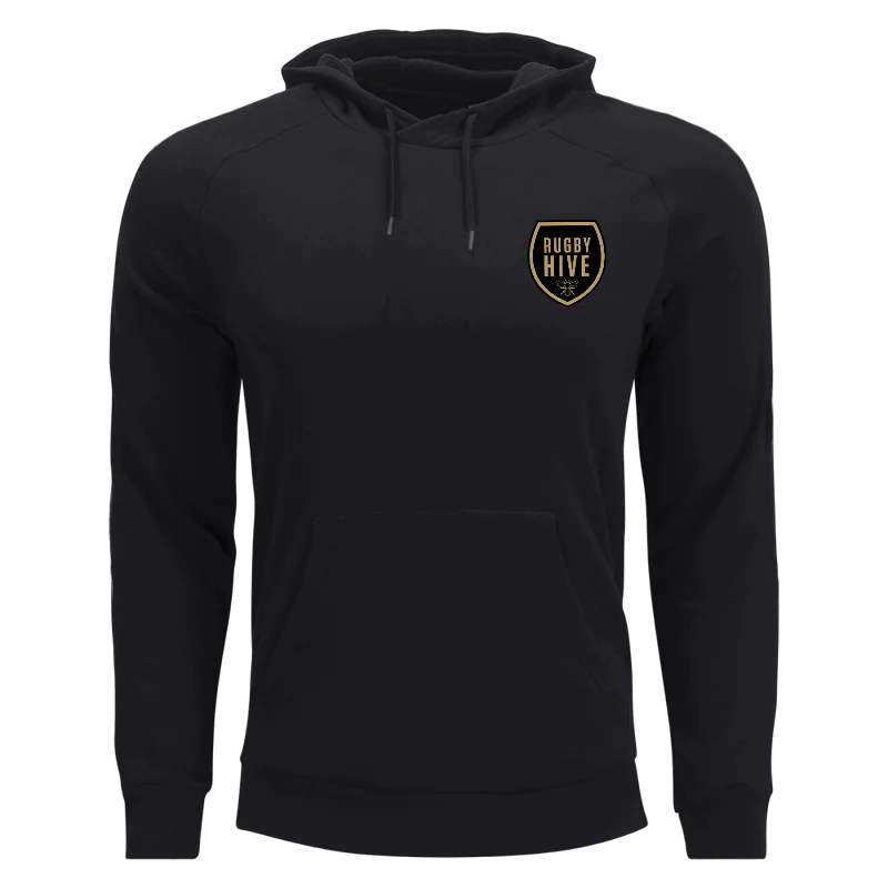 Camping hiking nature flow-Rugby Hive Black Hardcore Hoodie