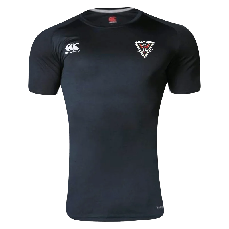 Camping hiking gear hits-Rebels Rugby Canterbury Team Black Dry Rugby  T-Shirt