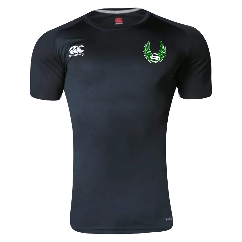 Camping hiking gear perks-Sirens Canterbury Team Black Dry Rugby  T-Shirt