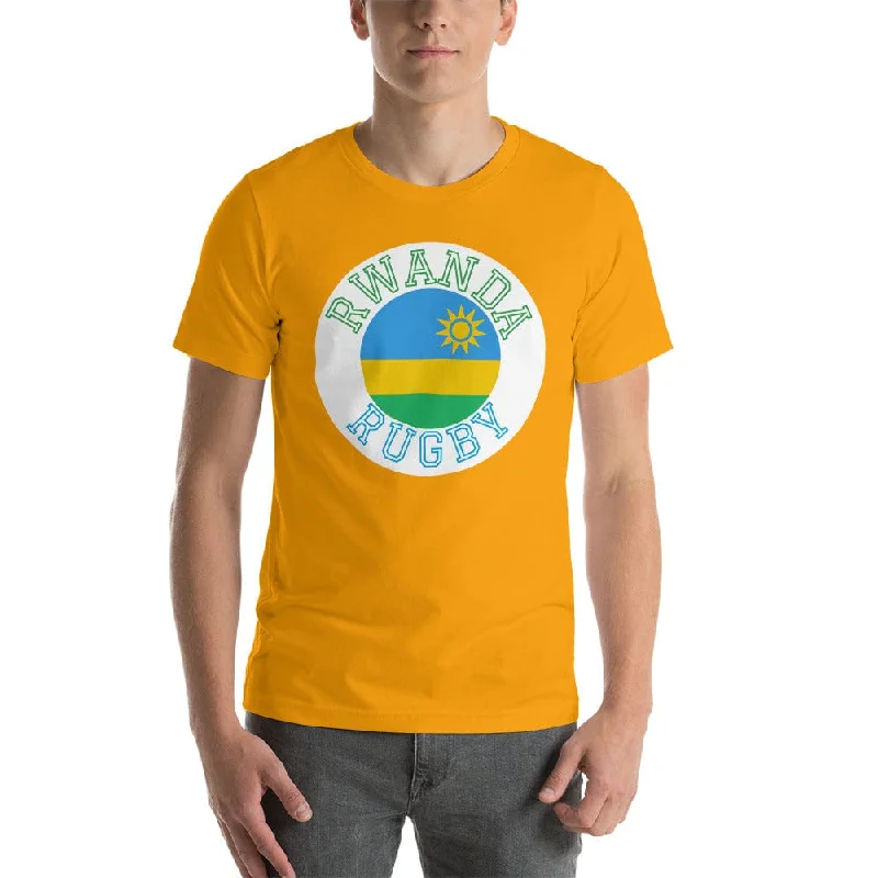 Camping hiking trail legends-Rwanda Rugby Cotton T-Shirt