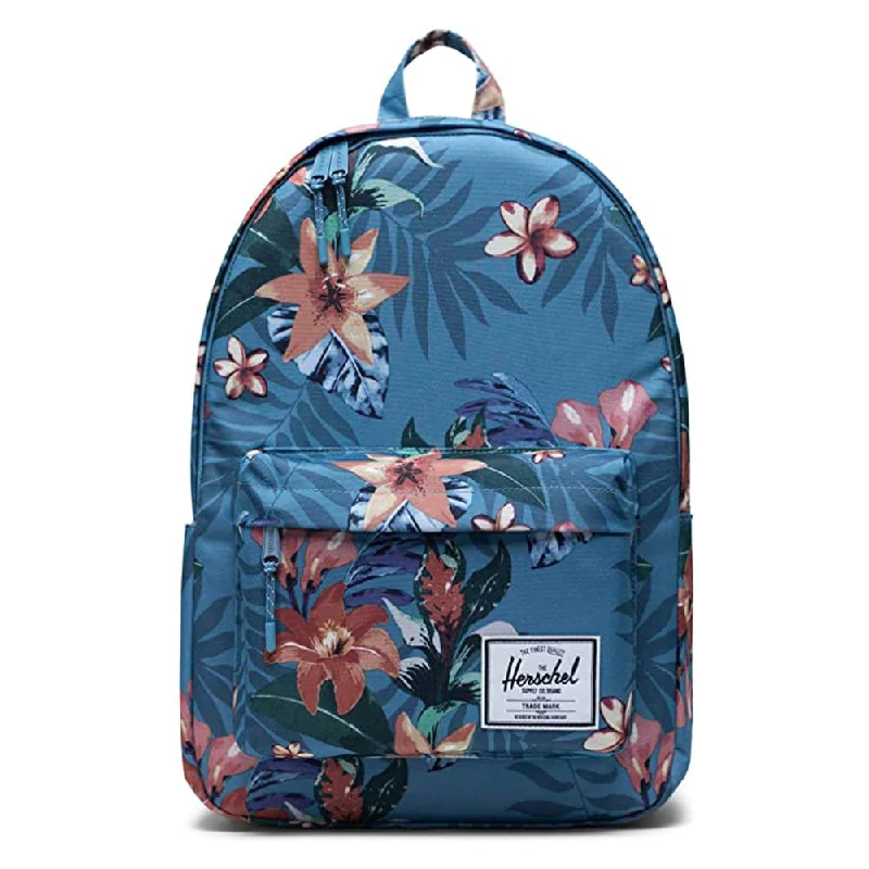 Camping hiking gear gems-Herschel Unisex Summer Floral Heaven Blue 30L Classic Backpack - 10492-03894