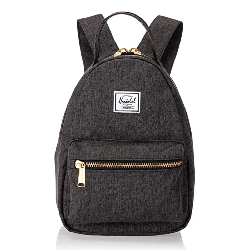 Camping hiking outdoor magic-Herschel Unisex Black Crosshatch Mini 9L Nova Backpack - 10501-02090