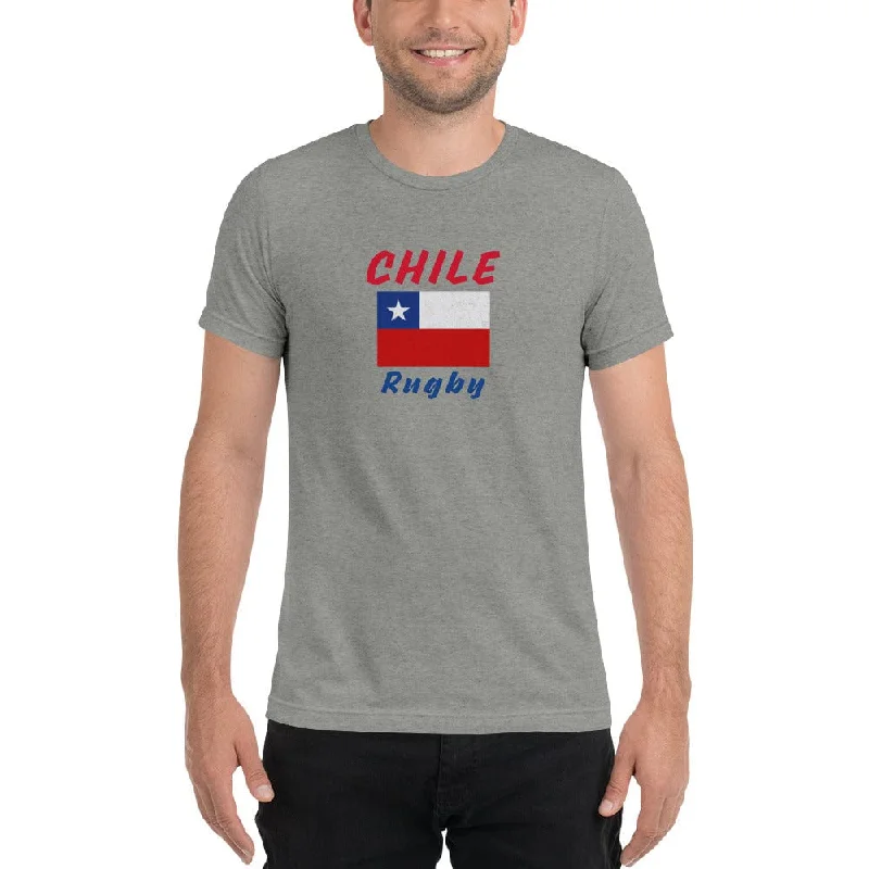 Camping hiking trail paths-Chile Rugby T-shirt