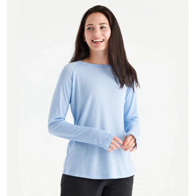 Camping hiking trail turn-Women's Bamboo Lightweight Long Sleeve II