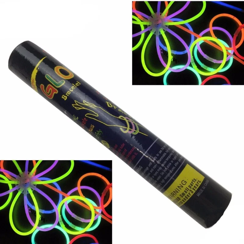 insulated camping juice cups-50 GLOW STICKS Party Light Glow In The Dark Rave NECKLACE Disco Bulk