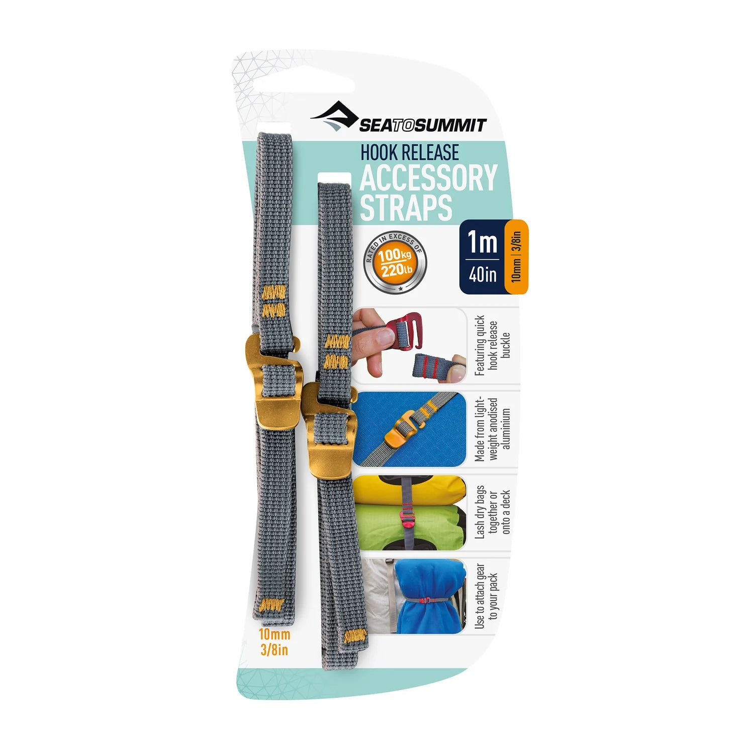 rugged camping tool pouches-Accessory Straps with Hook Release 2-straps