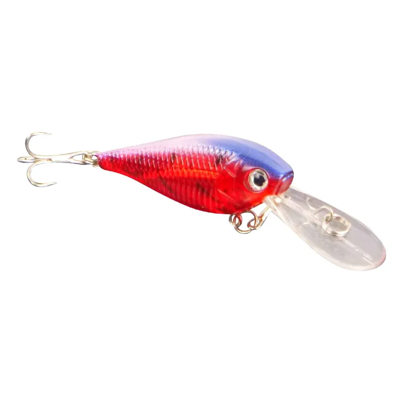 Camping hiking gear picks-Finesse 'Madbass' Opaque Red, 85mm Deep Diving Crankbait